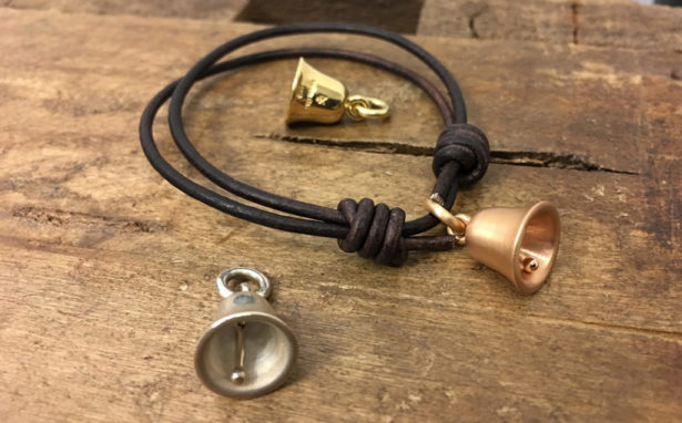 Sterling Silver Bell, 18k Pink Gold Bell & 18k Yellow Gold Bell-50