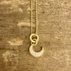 18k Yellow Gold Small Pavé Crescent Moon