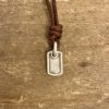 Sterling Silver Mini Dog Tag with Assorted Stone