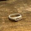 Sterling Thin Signet Ring with Laser Engraved Single Infinity
