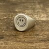 Sterling Signet Ring with Laser Engraved Smiley Face