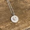 Sterling Disc w/ Laser Engraved “Moon & Stars on a Chain
