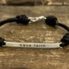 Sterling Silver ID Bar w/ Laser Engraved “Have Faith”