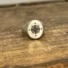 Sterling Signet Ring with Laser Engraved Compass