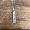 Sterling Hanging Bar w/ Laser Engraving “Empower” on a Chain