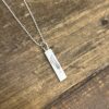 Sterling Hanging Bar w/ Laser Engraved Feather on a Chain
