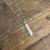 Sterling Hanging Bar w/ Laser Engraved “Grateful” on a Chain