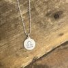 Sterling Disc w/ Laser Engraved Libra Zodiac on a Chain